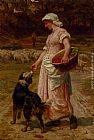 Frederick Morgan Canvas Paintings - Love Me, Love My Dog